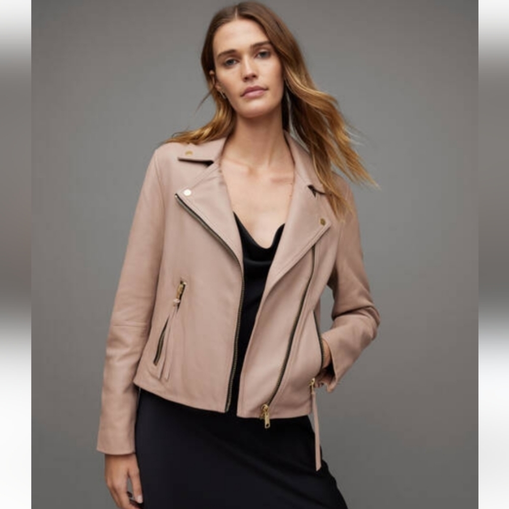 New ALL SAINTS Dalby Leather Biker Jacket